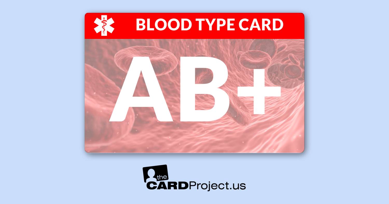 Blood Type AB+ Card